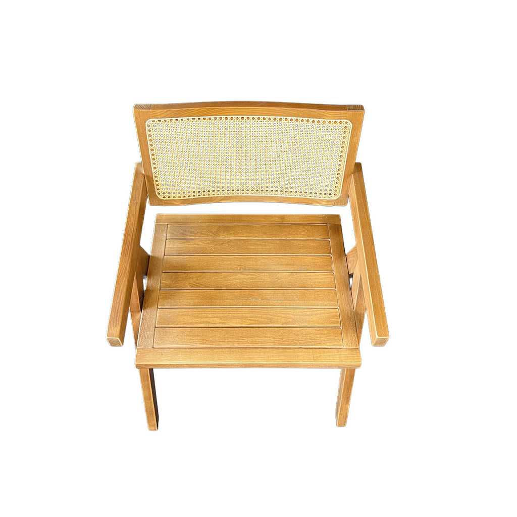 Silla Aurora Plus Madera Fresno Natural y Respaldo de Ratán Natural