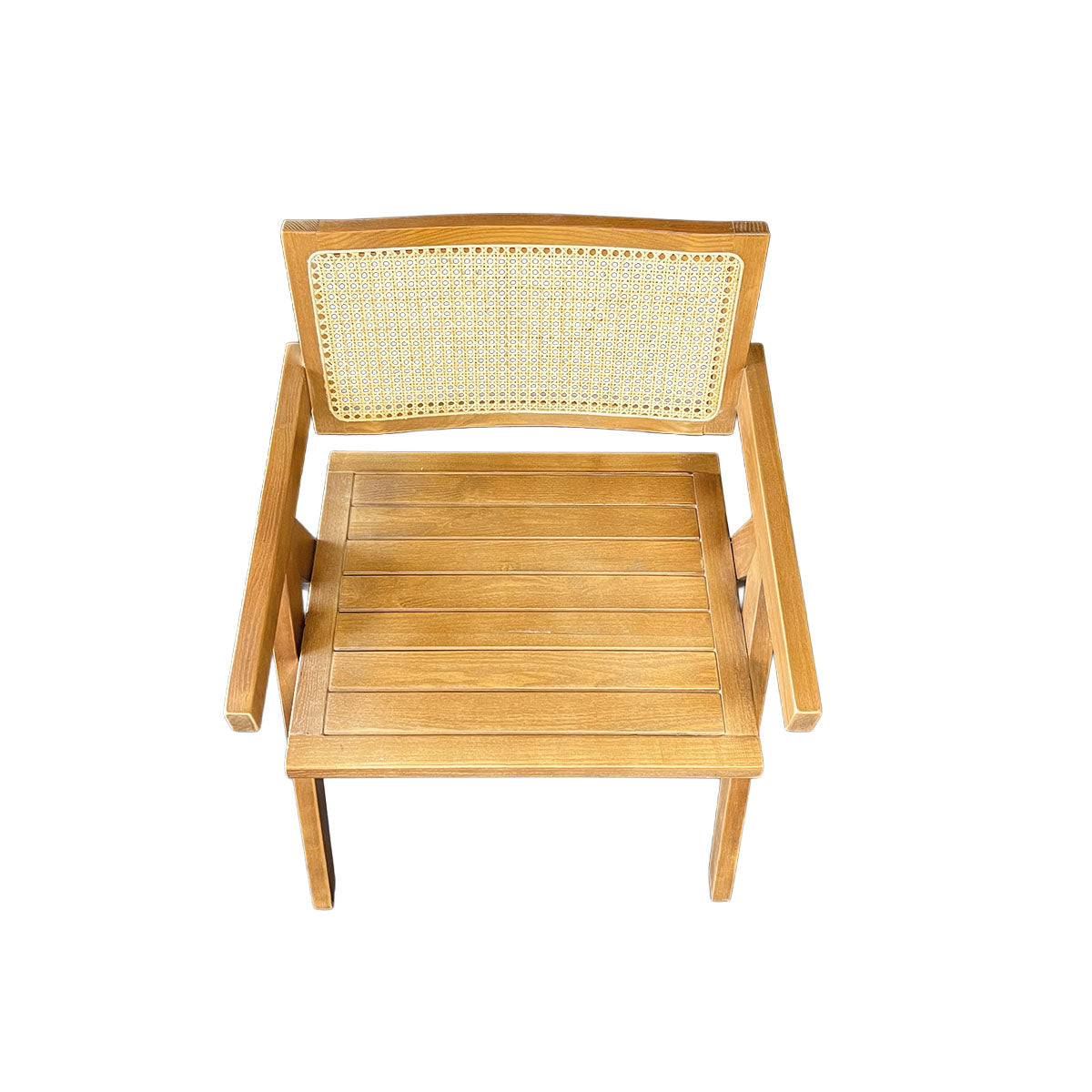 Silla Aurora Plus Madera Fresno Natural y Respaldo de Ratán Natural