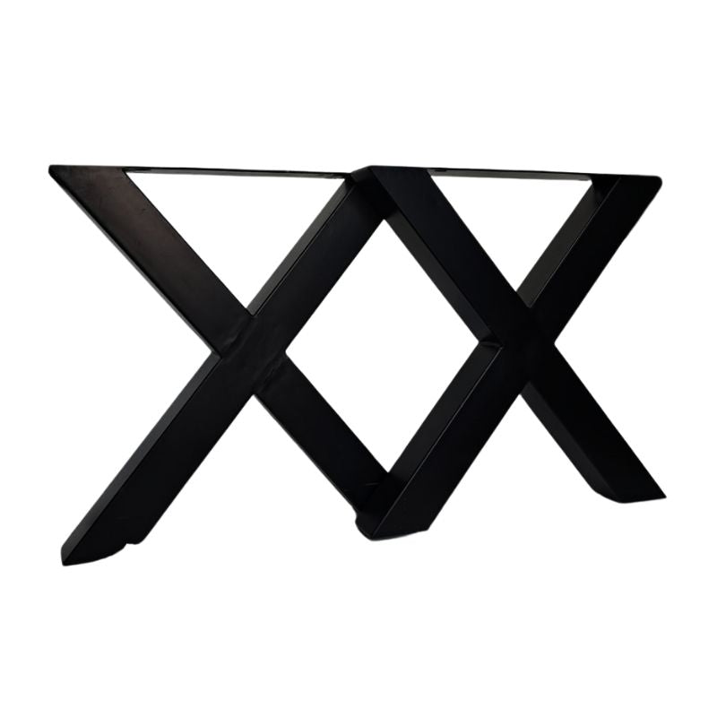 Base de metal negra para mesa en forma de X cruzada 73 x 73cm