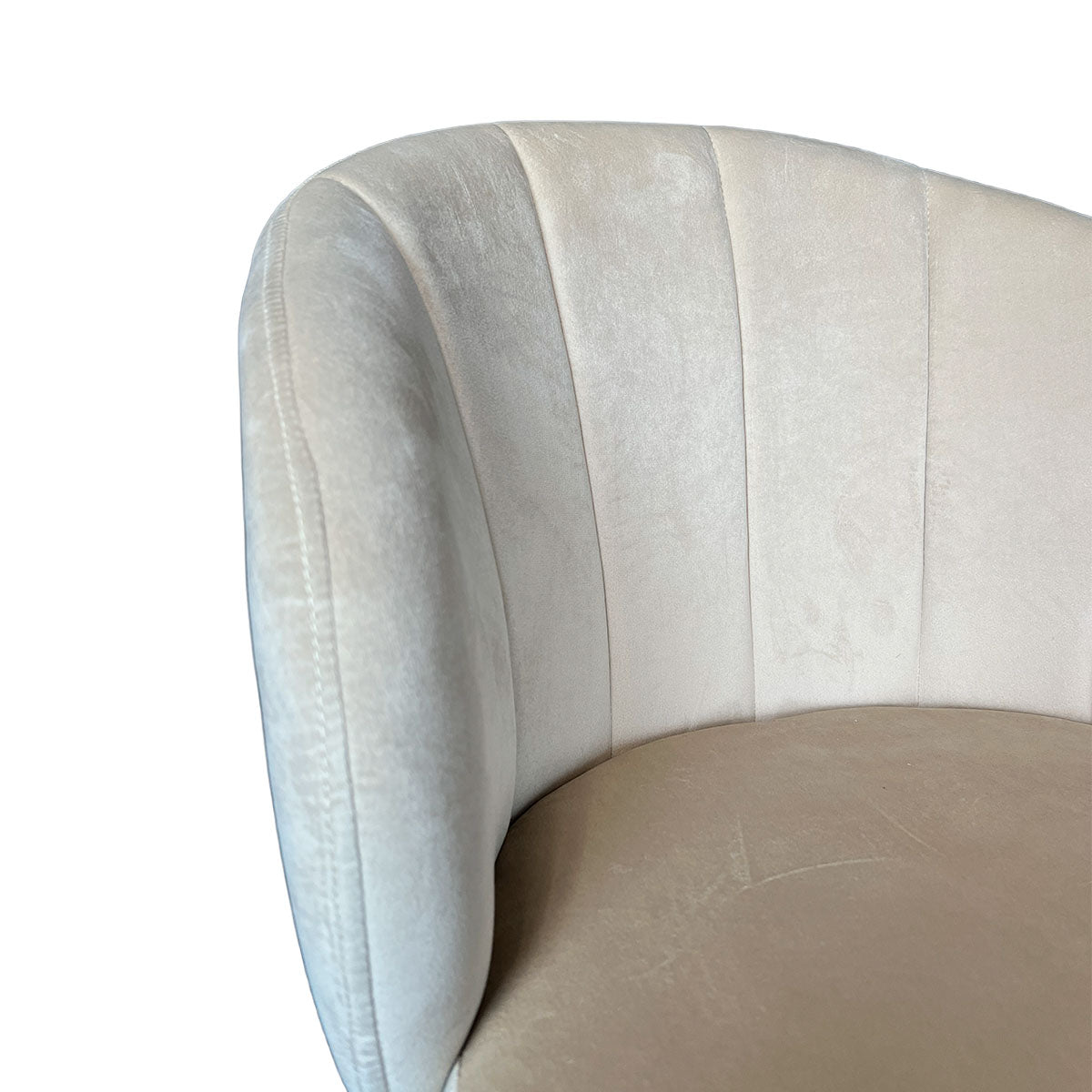 Silla William Tela Beige y Estructura Metálica Negra 59 X 57 X 82CM