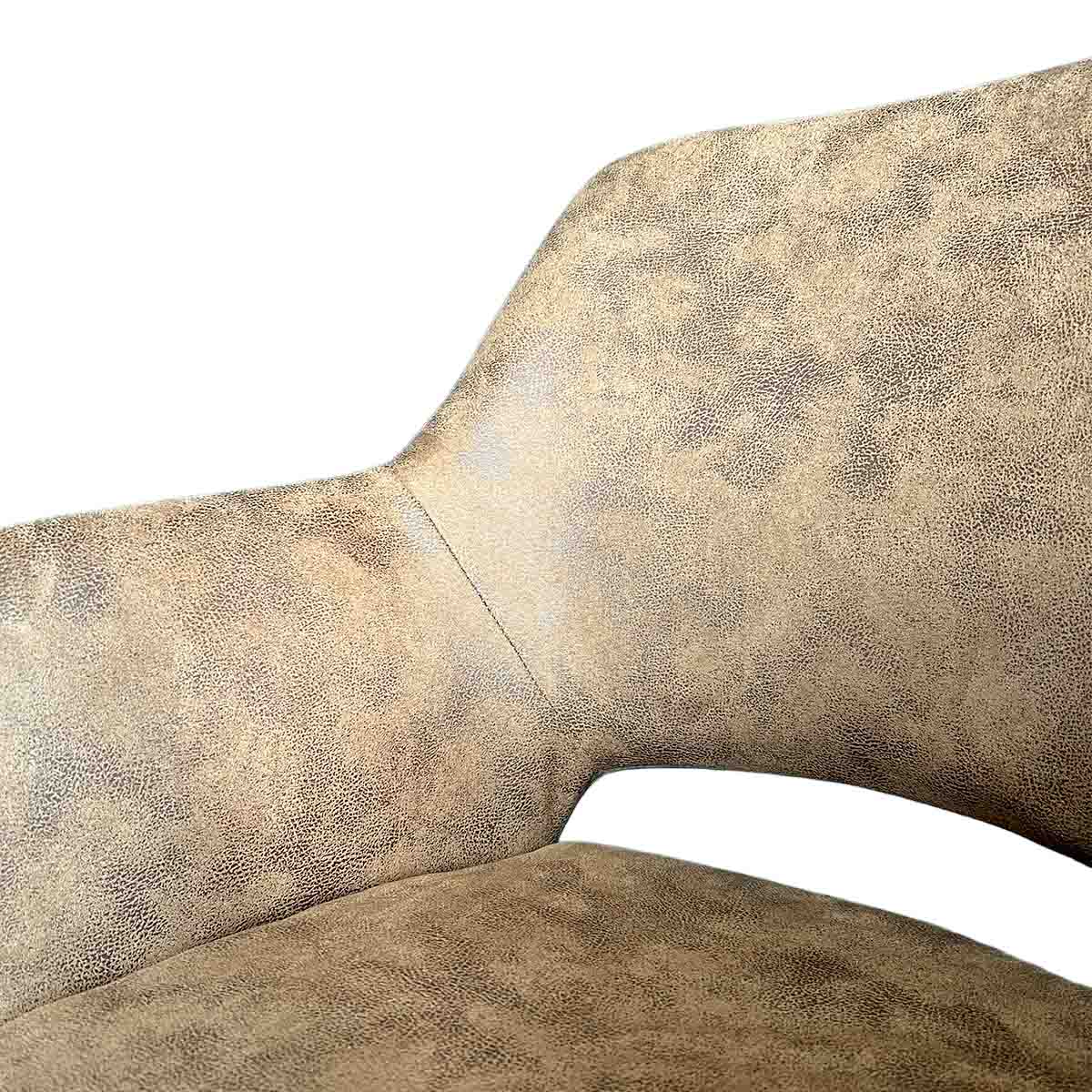 Silla Harry Tela Café Chocolate con Estructura Metálica Negra 62,5 X 58 X 86CM