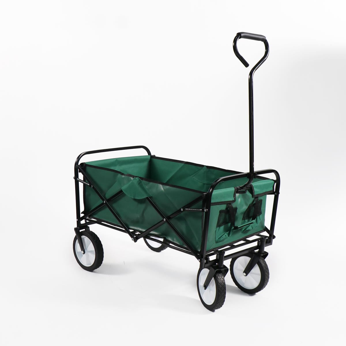 Carro verde plegable de arrastre OUTDOOR con ruedas 90 x 50 x 65cm