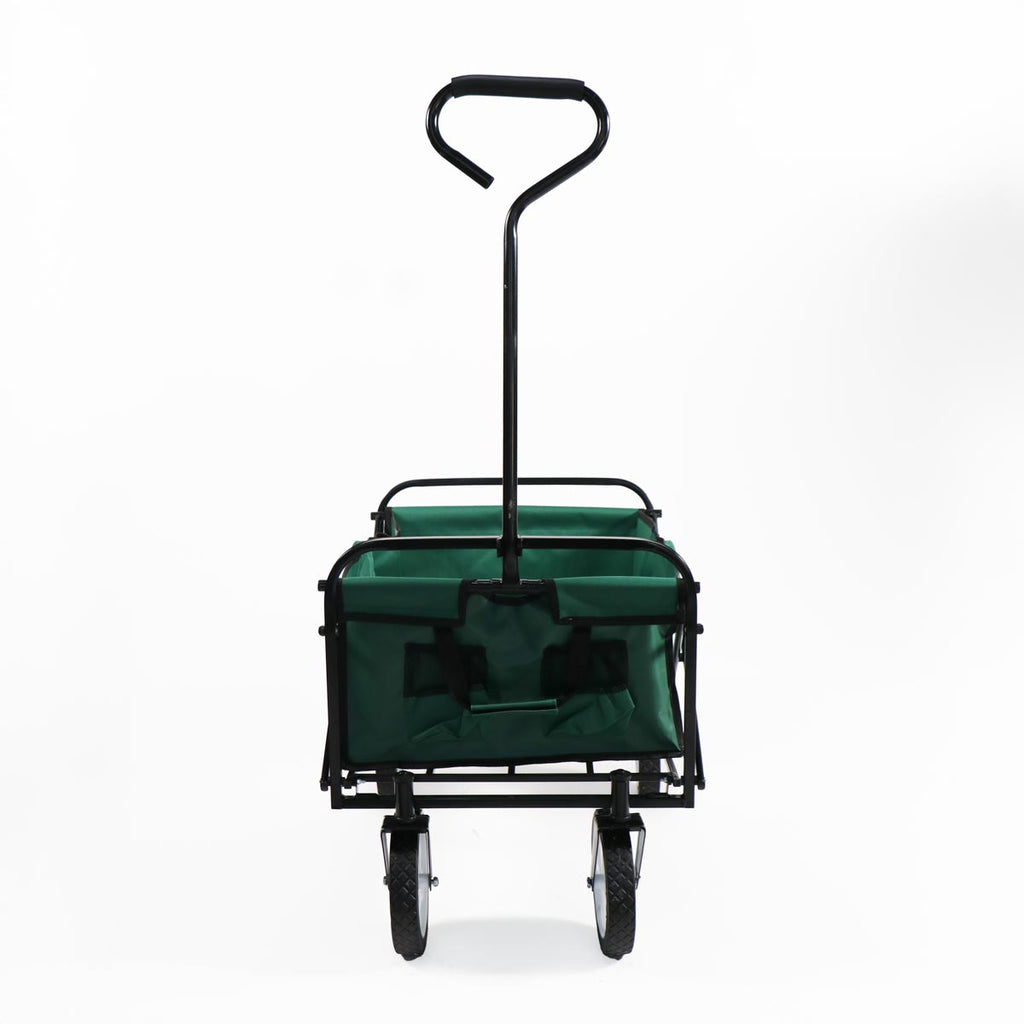 Carro verde plegable de arrastre OUTDOOR con ruedas 90 x 50 x 65cm
