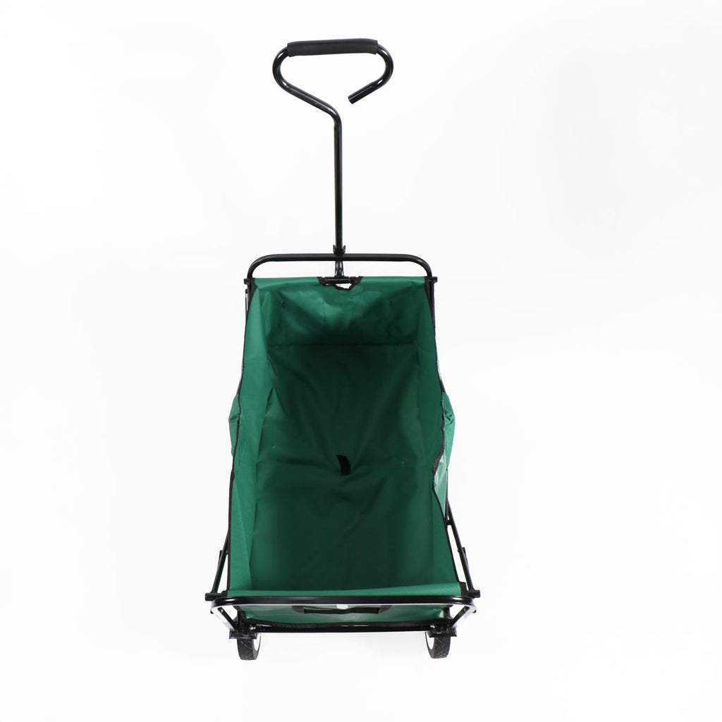 Carro verde plegable de arrastre OUTDOOR con ruedas 90 x 50 x 65cm