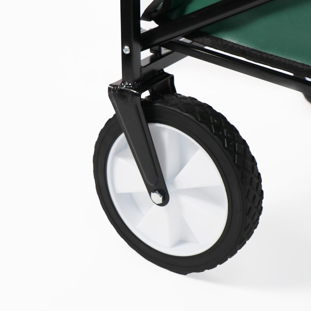 Carro verde plegable de arrastre OUTDOOR con ruedas 90 x 50 x 65cm
