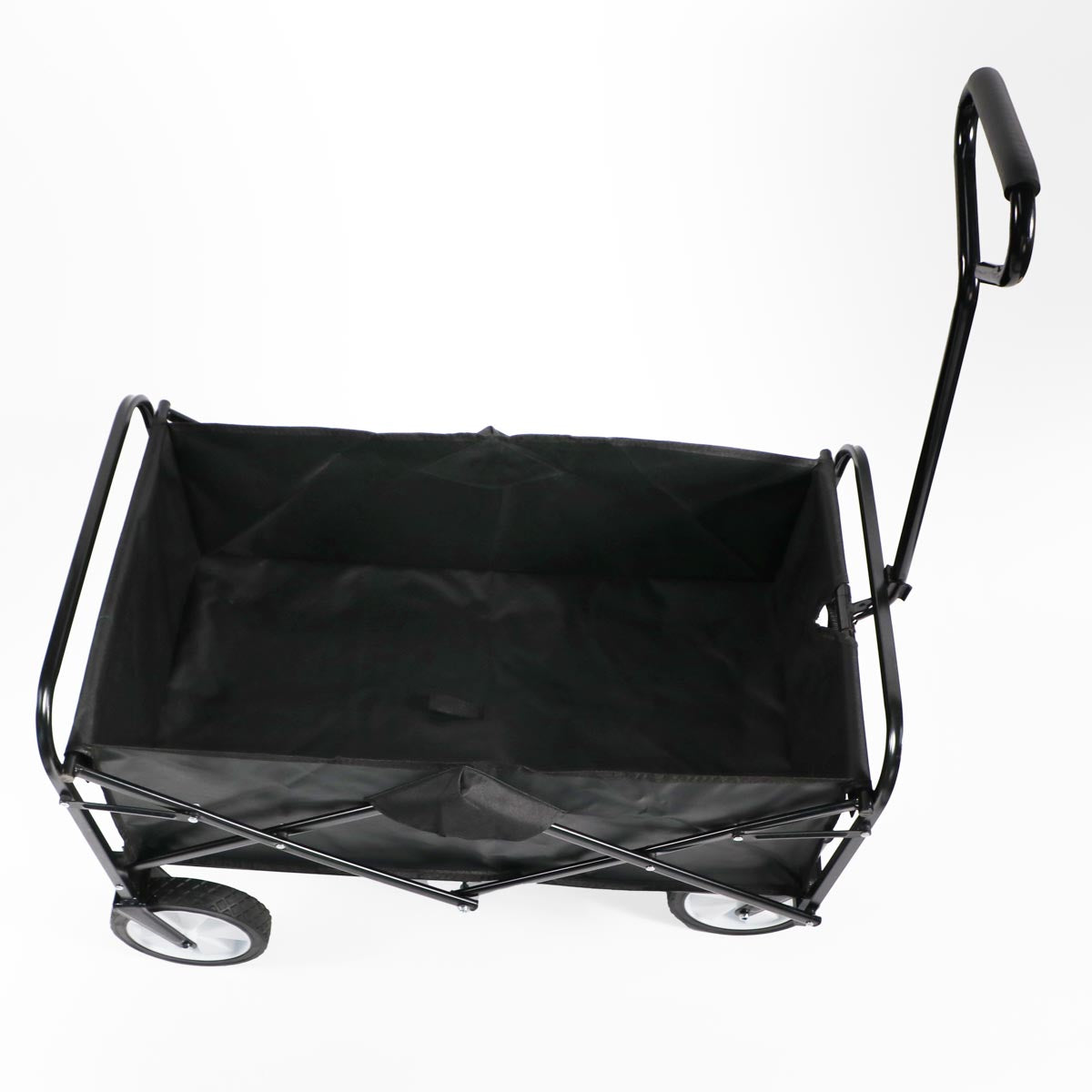 Carro negro plegable de arrastre OUTDOOR con ruedas 90 x 50 x 65cm