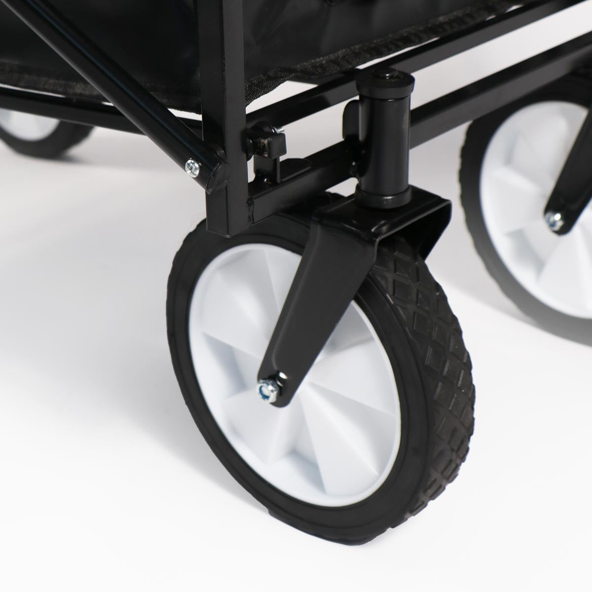 Carro negro plegable de arrastre OUTDOOR con ruedas 90 x 50 x 65cm