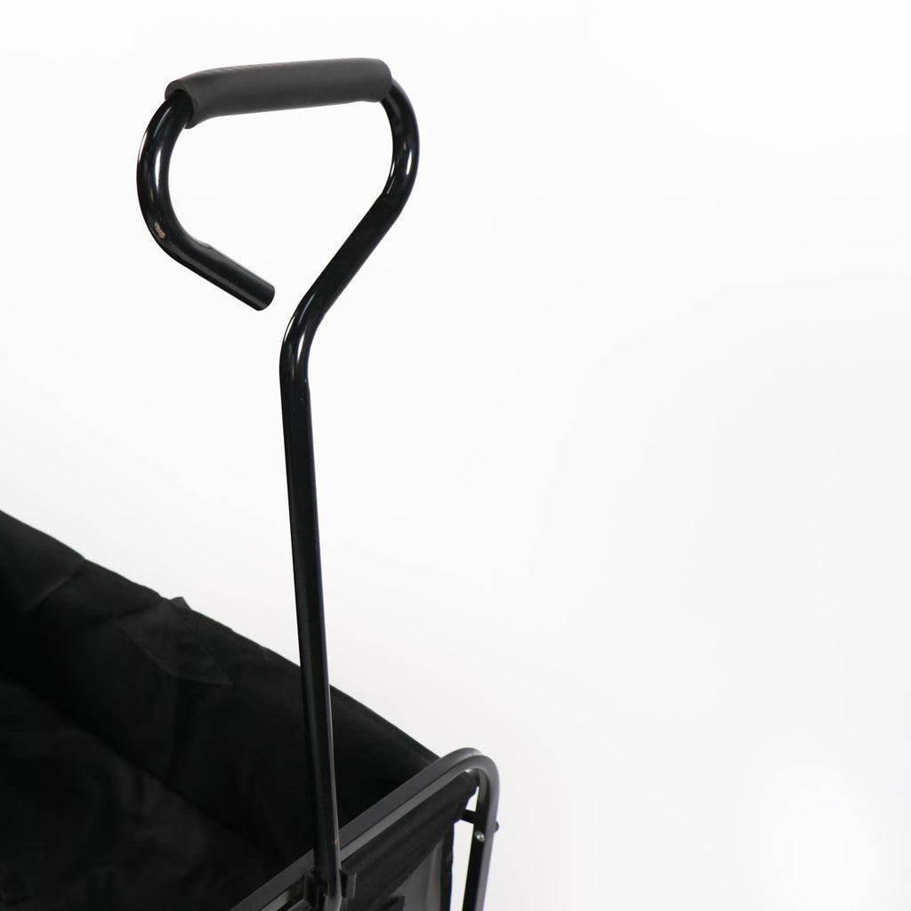 Carro negro plegable de arrastre OUTDOOR con ruedas 90 x 50 x 65cm