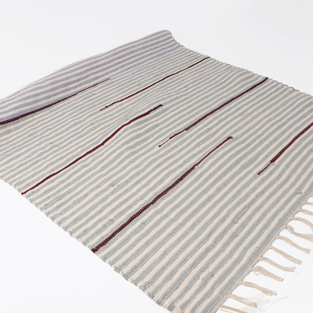 Alfombra Janika de Yute y Algodón BEIGE Blanco 120 x 170cm