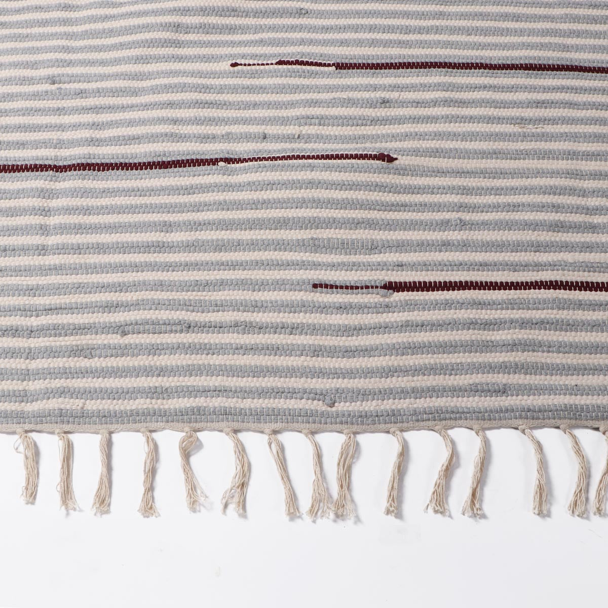 Alfombra Janika de Yute y Algodón BEIGE Blanco 120 x 170cm