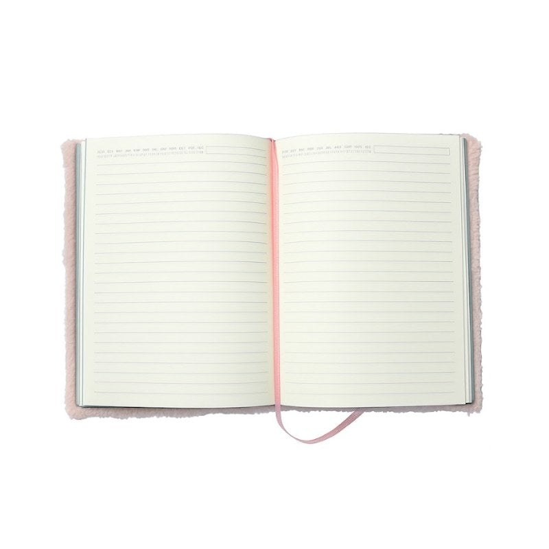 Libreta Planner Araucaria tapa dura PU / 112 Hojas 80gsm / elástico / 15x20cm / Rosada