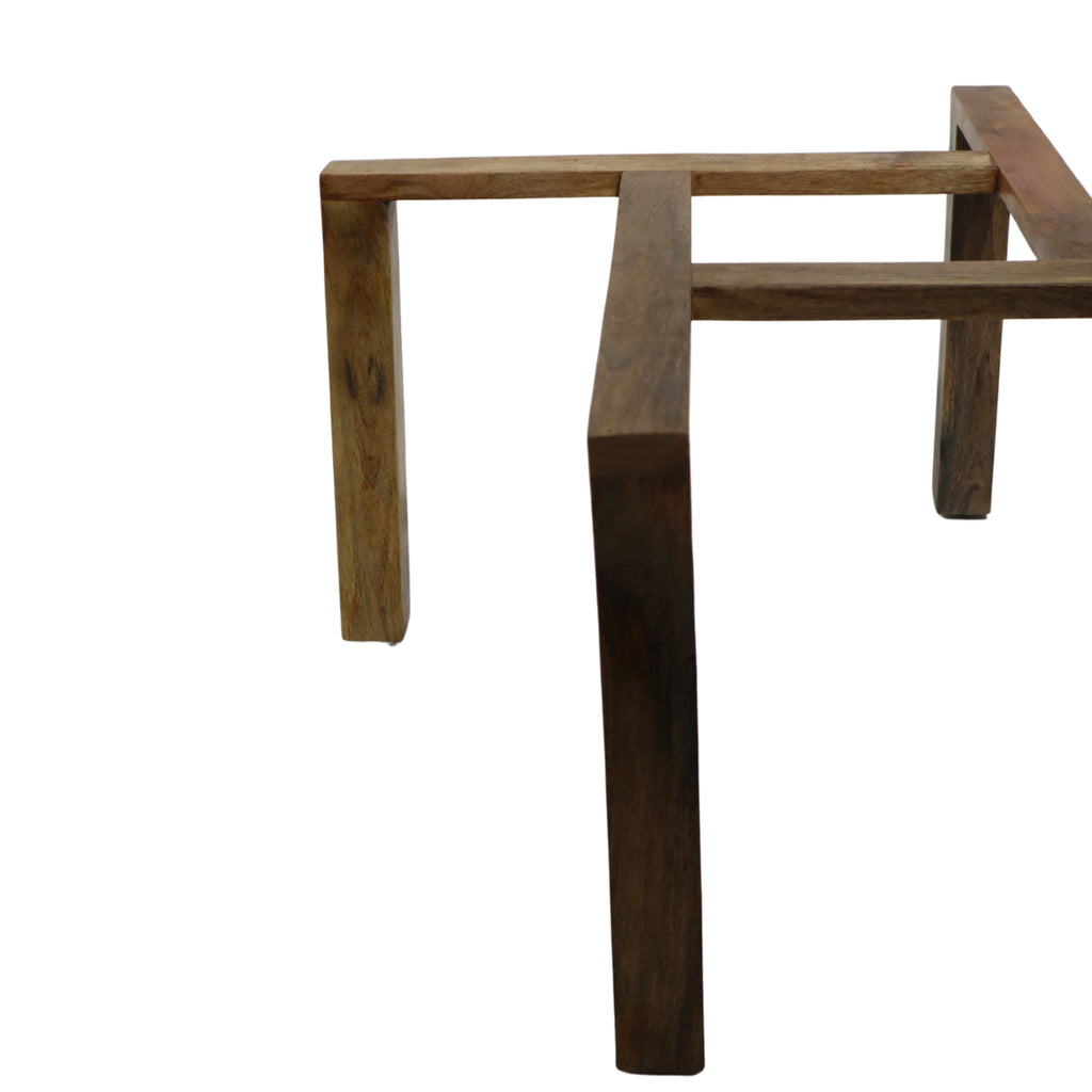 Mesa de Centro Base de Madera Teca 90x90 cm (Sin Cristal)