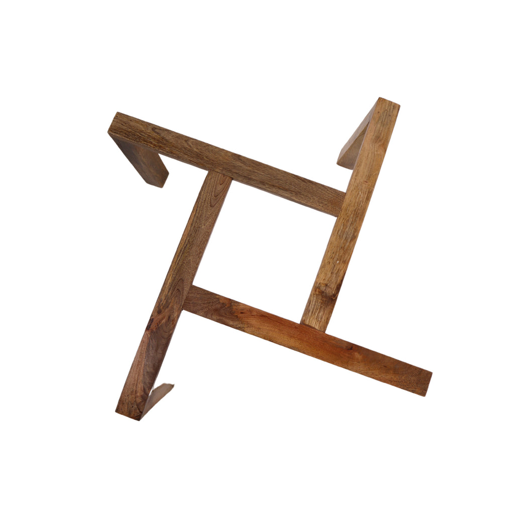 Mesa de Centro Base de Madera Teca 90x90 cm (Sin Cristal)