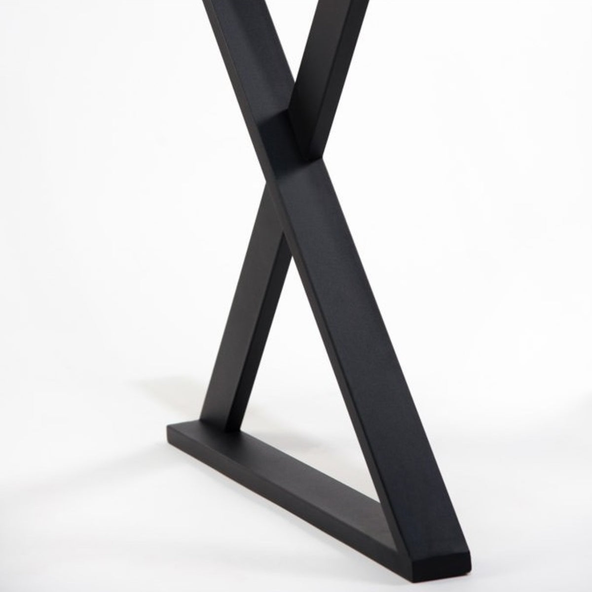 Base doble de mesa en forma de X cruzada negro 73 x 66m