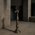 Candelabro El Venado grande metal dorado 13.5 x 13.5 x 49cm