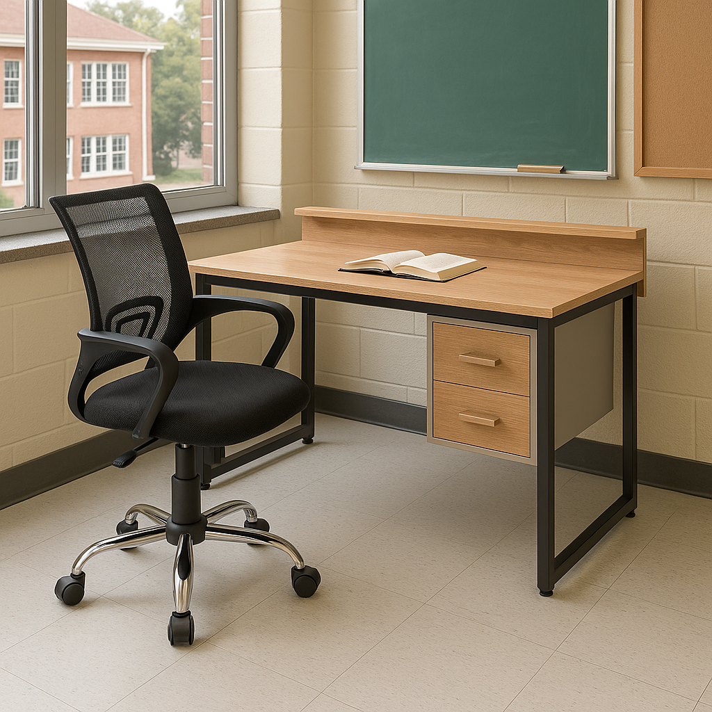 Silla de oficina ajustable con brazo espectrum malla negra 65 x 55 x 100cm
