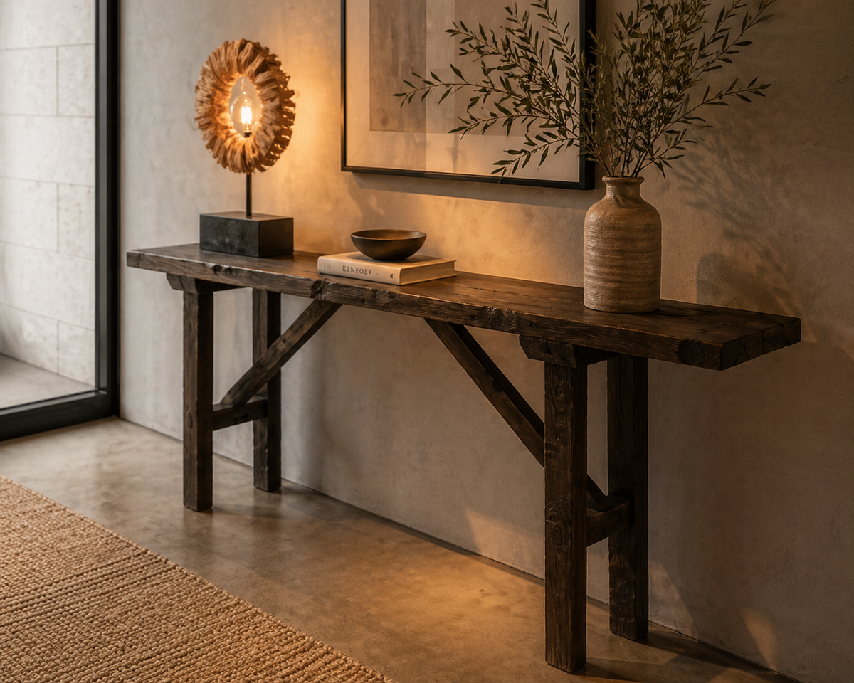 ARRIMO VICTOR RECTANGULAR MADERA FRESNO NATURAL 150X35X85CM