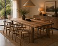 MESA COMEDOR DOMINGO RECTANGULAR MADERA FRESNO CARAMELO, 180X110X75CM