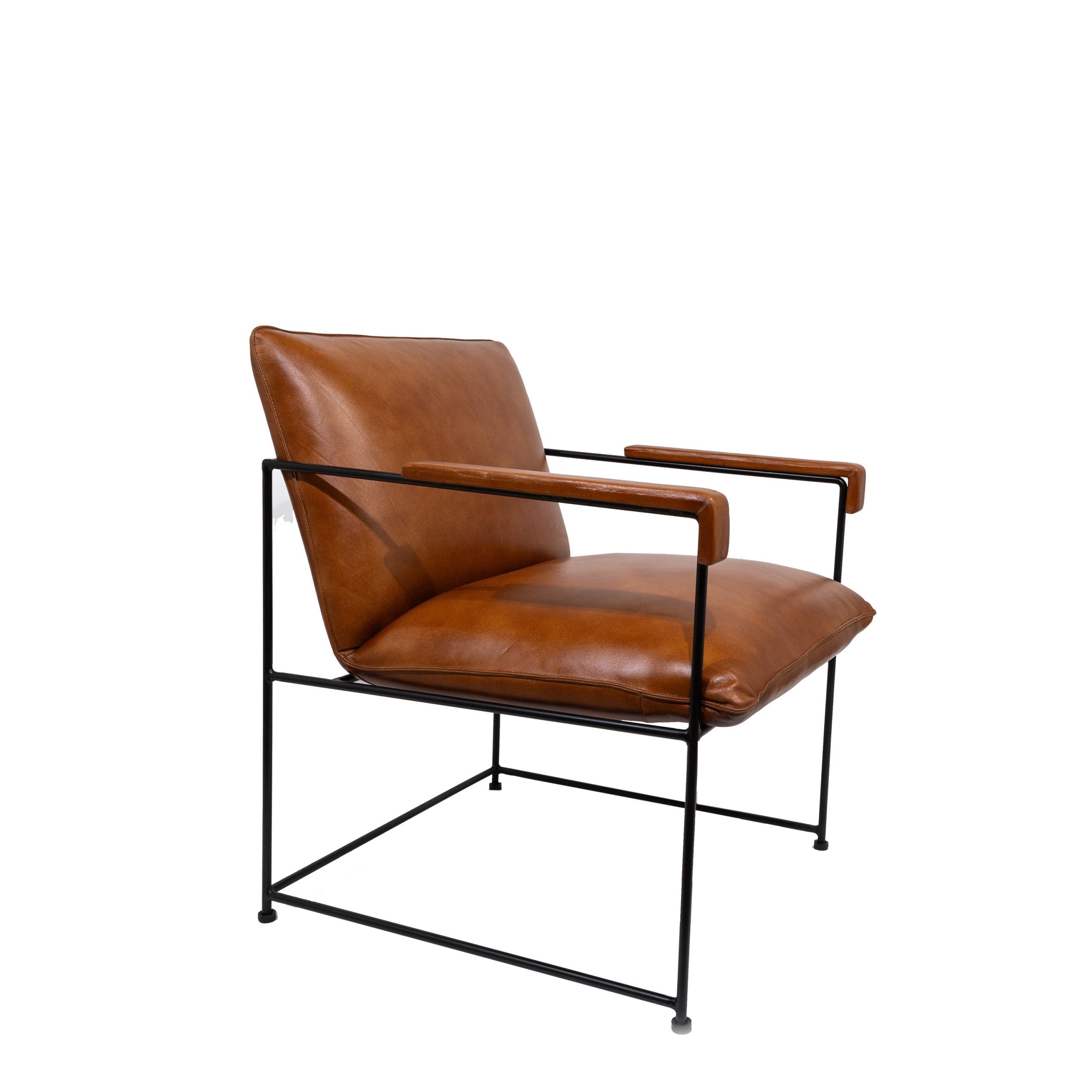 SITIAL DE CUERO BORJA CARAMELO 58X69X84