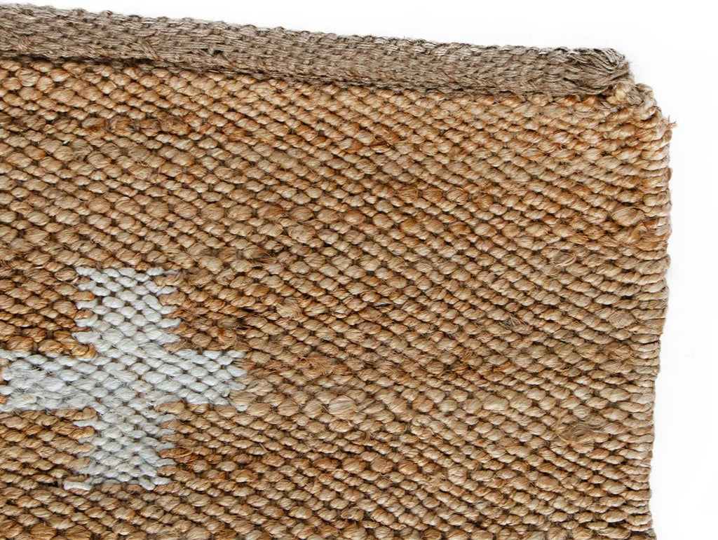 Alfombra cruces natural con blanco Yute 200 x 300cm
