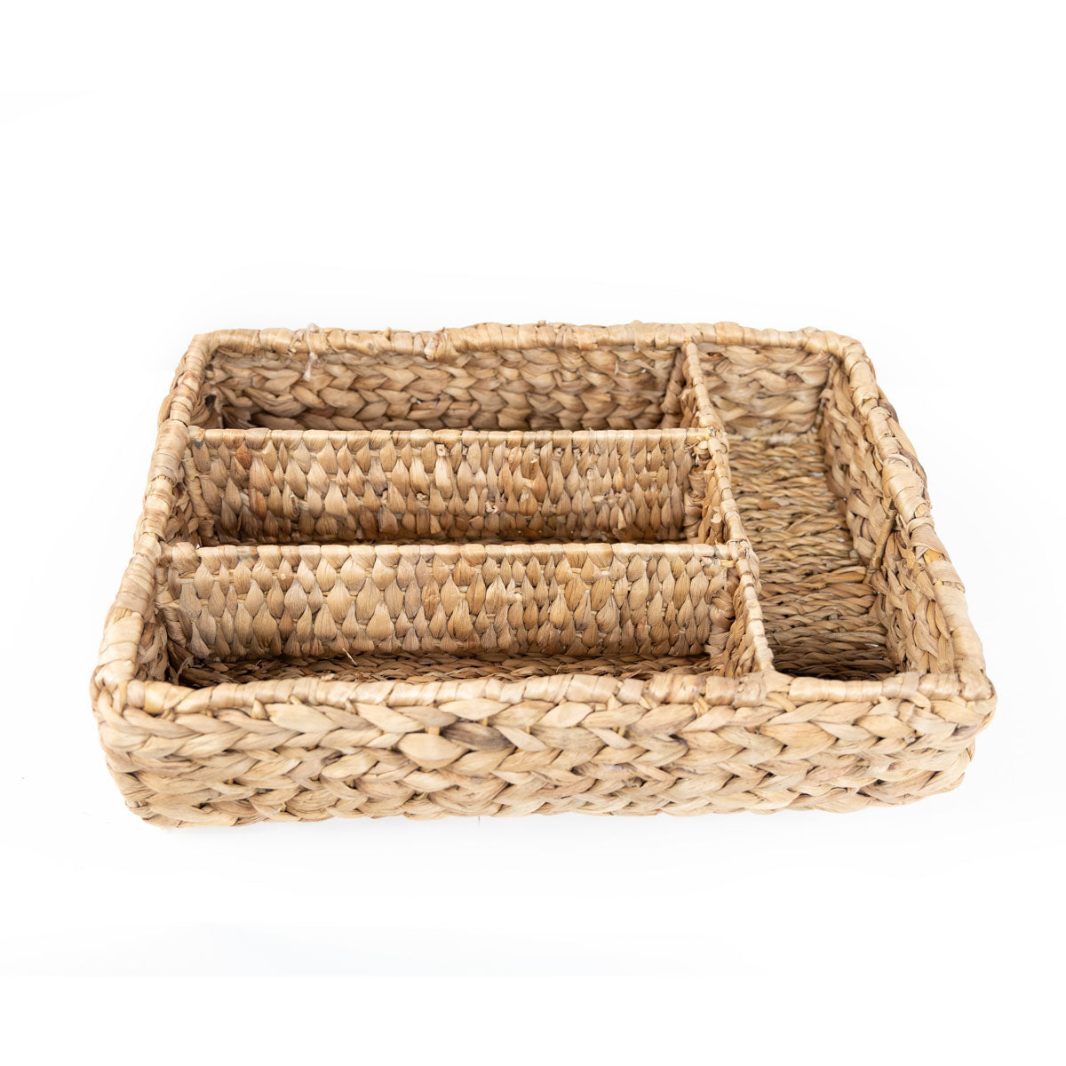Canasto Porta Cubiertos de Fibra Natural Jacinto 40x27 cm