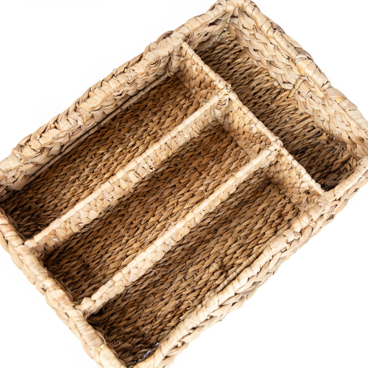 Canasto Porta Cubiertos de Fibra Natural Jacinto 40x27 cm