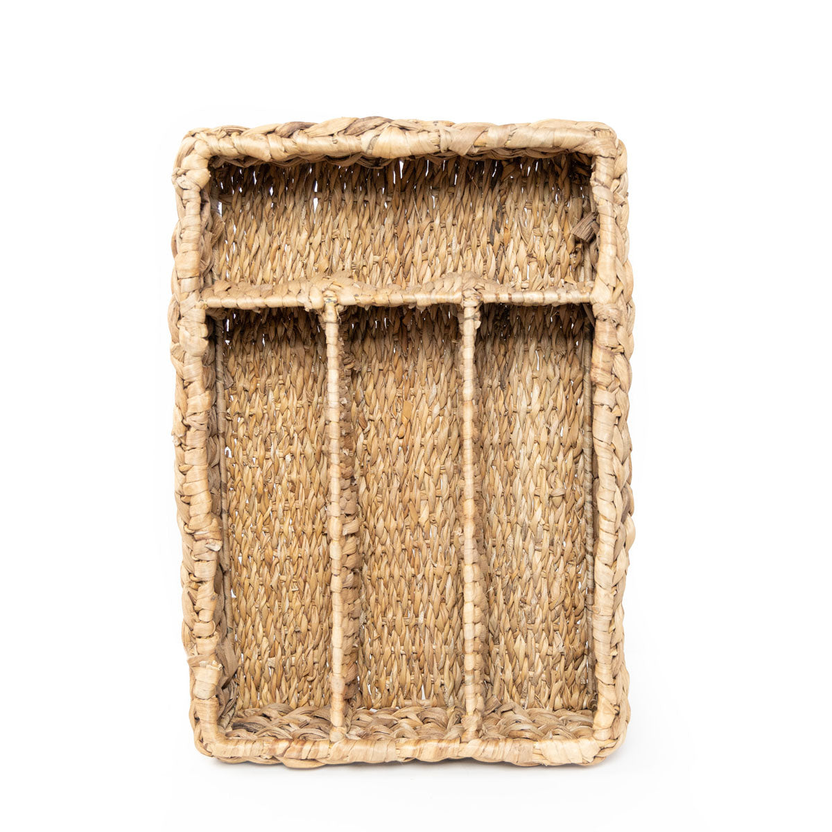 Canasto Porta Cubiertos de Fibra Natural Jacinto 40x27 cm