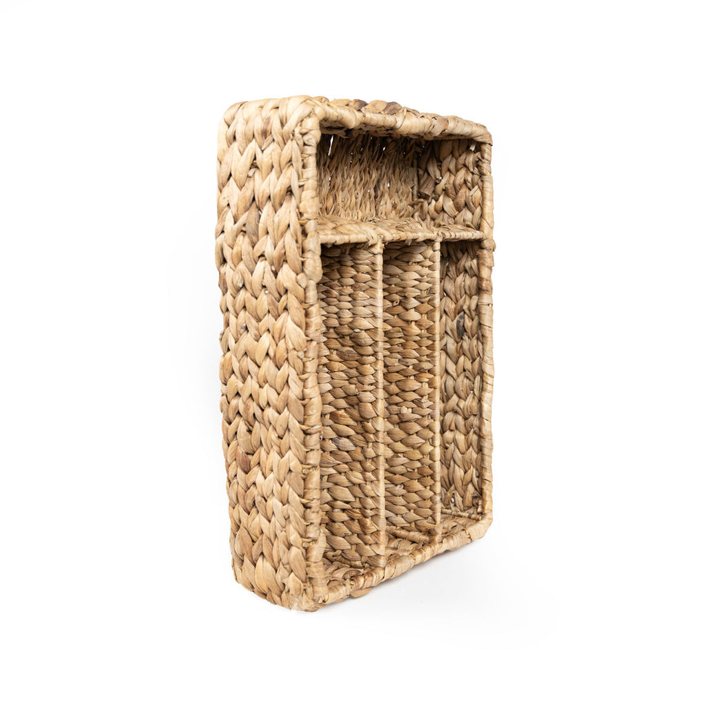 Canasto Porta Cubiertos de Fibra Natural Jacinto 40x27 cm
