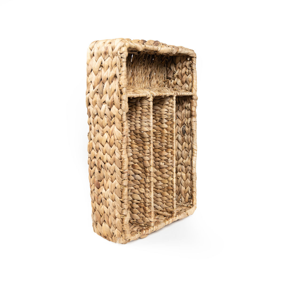Canasto Porta Cubiertos de Fibra Natural Jacinto 40x27 cm