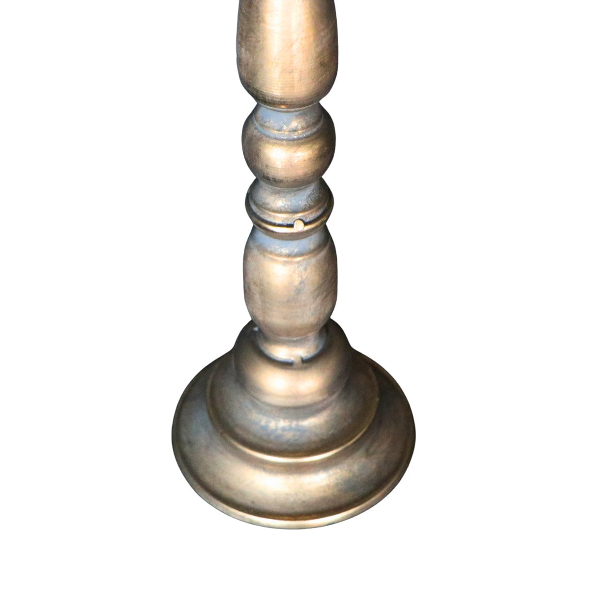 Candelabro El Venado grande metal dorado 13.5 x 13.5 x 49cm