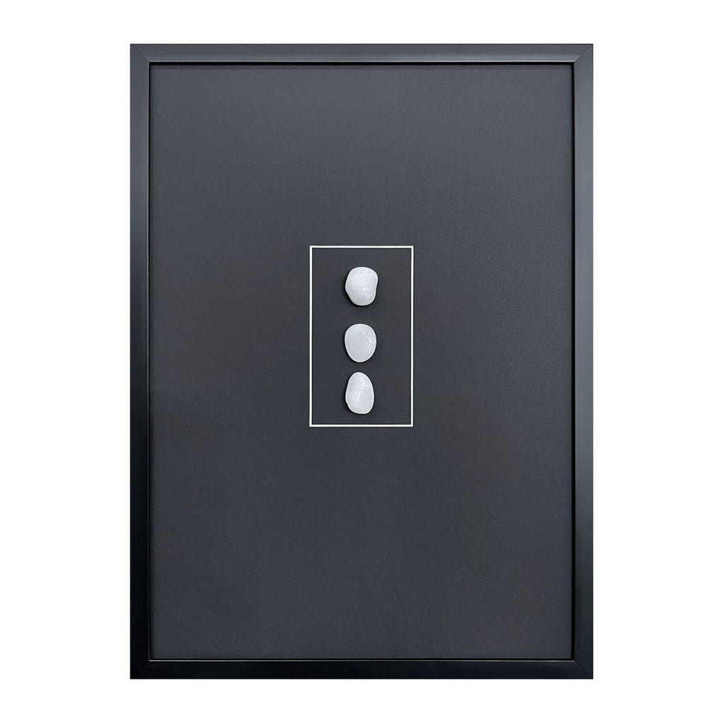 Cuadro Las Piedras Blancas marco Negro 46 x 46cm