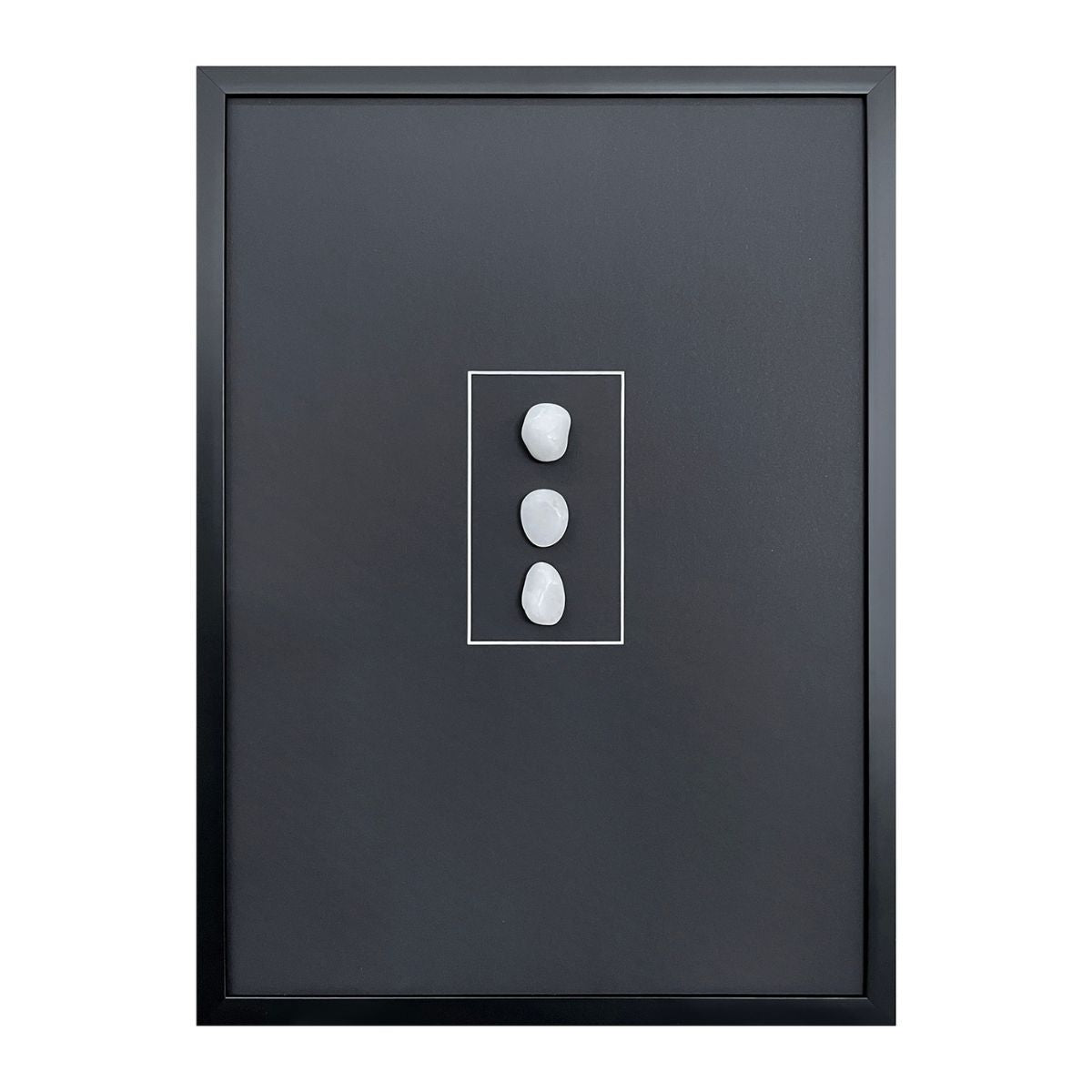 Cuadro Las Piedras Blancas marco Negro 46 x 46cm