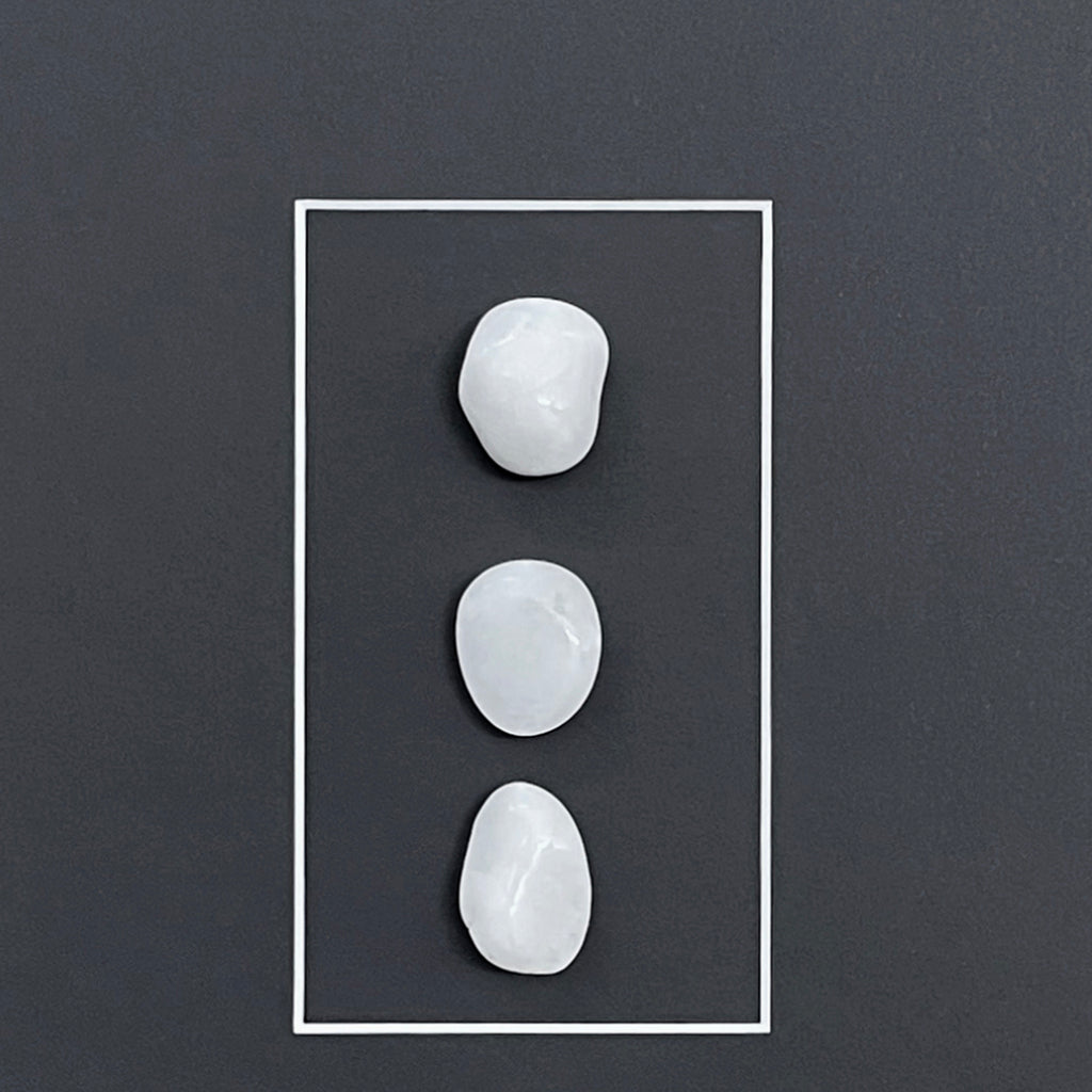 Cuadro Las Piedras Blancas marco Negro 46 x 46cm