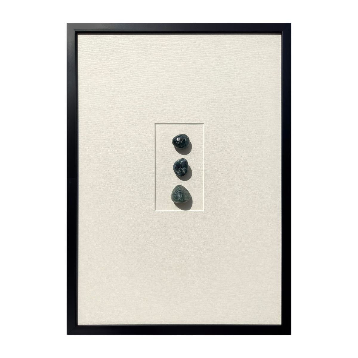 Cuadro Las Piedras Negras marco Negro 46 x 46cm