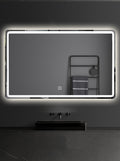Espejo rectangular con luz led blanca 80x60 cm