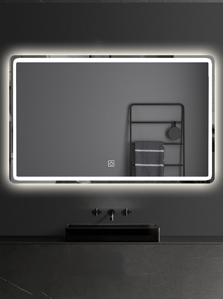 Espejo rectangular con luz led blanca 80x60 cm