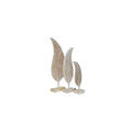 Set 3 hojas decorativas madera natural albasia