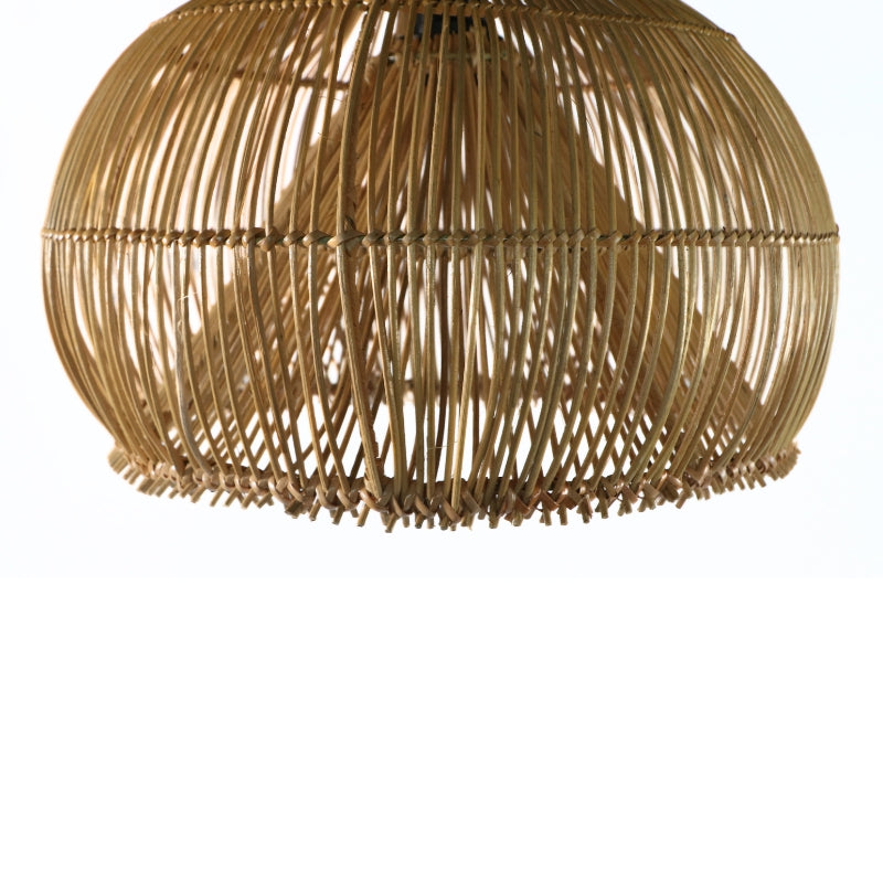 Lámpara Colgante Melati Grande de Rattan Natural