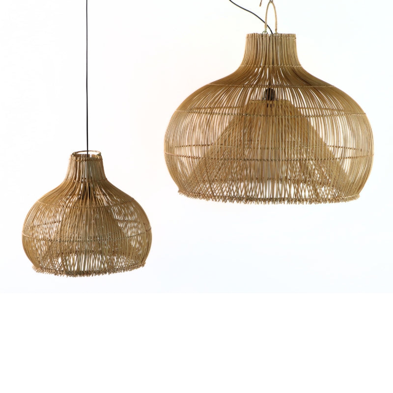 Lámpara Colgante Melati de Rattan Natural Mediana
