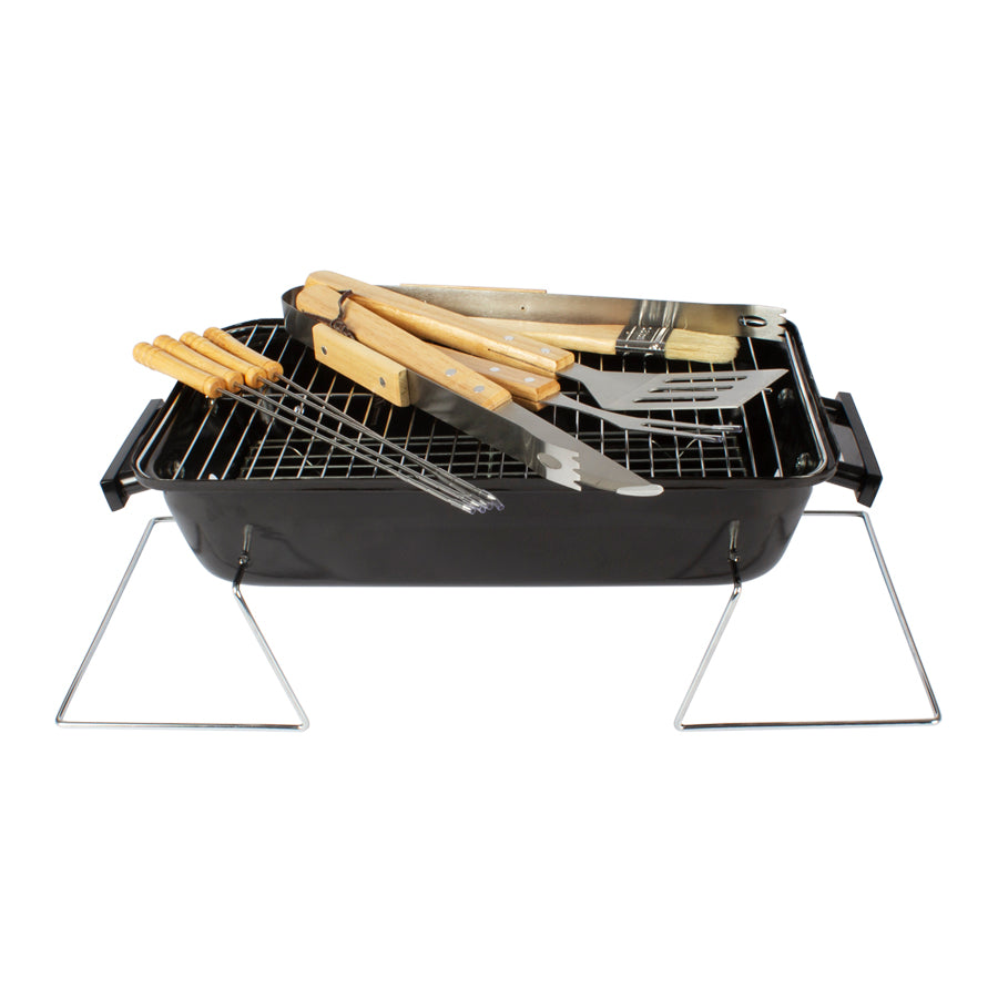 Set Bolso Cooler Parrilla 4 en 1 Con Herramientas BBQ