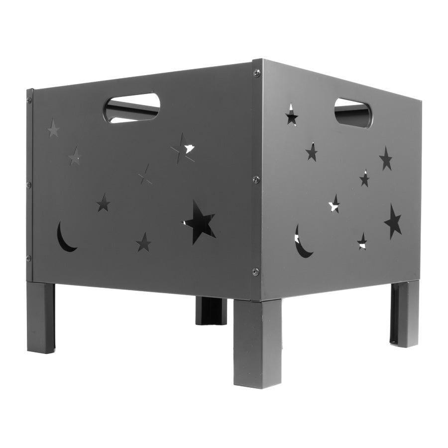 Brasero Constelación Acero Negro con Recortes de Estrellas