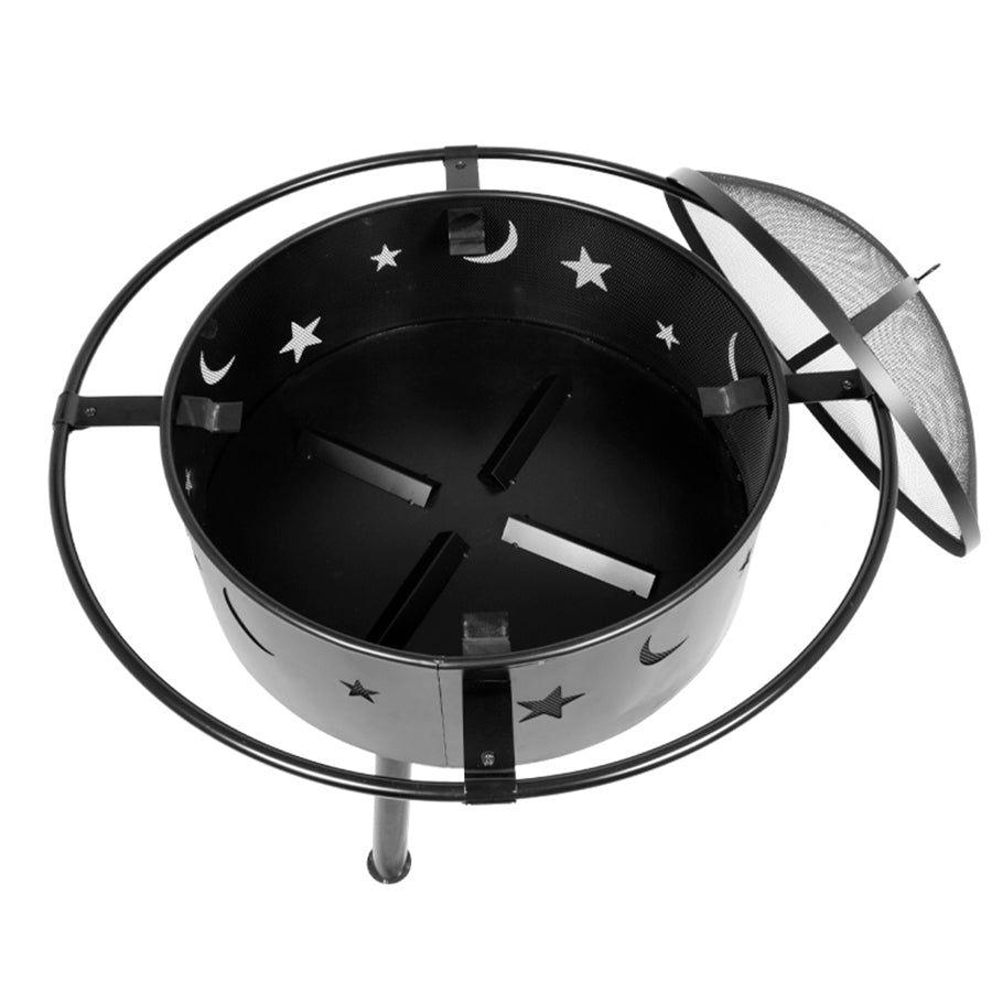 Brasero / Parrilla Centauro · Acero Negro 2 en 1