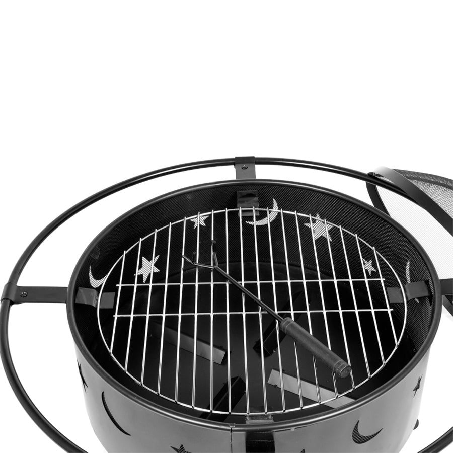Brasero / Parrilla Centauro · Acero Negro 2 en 1