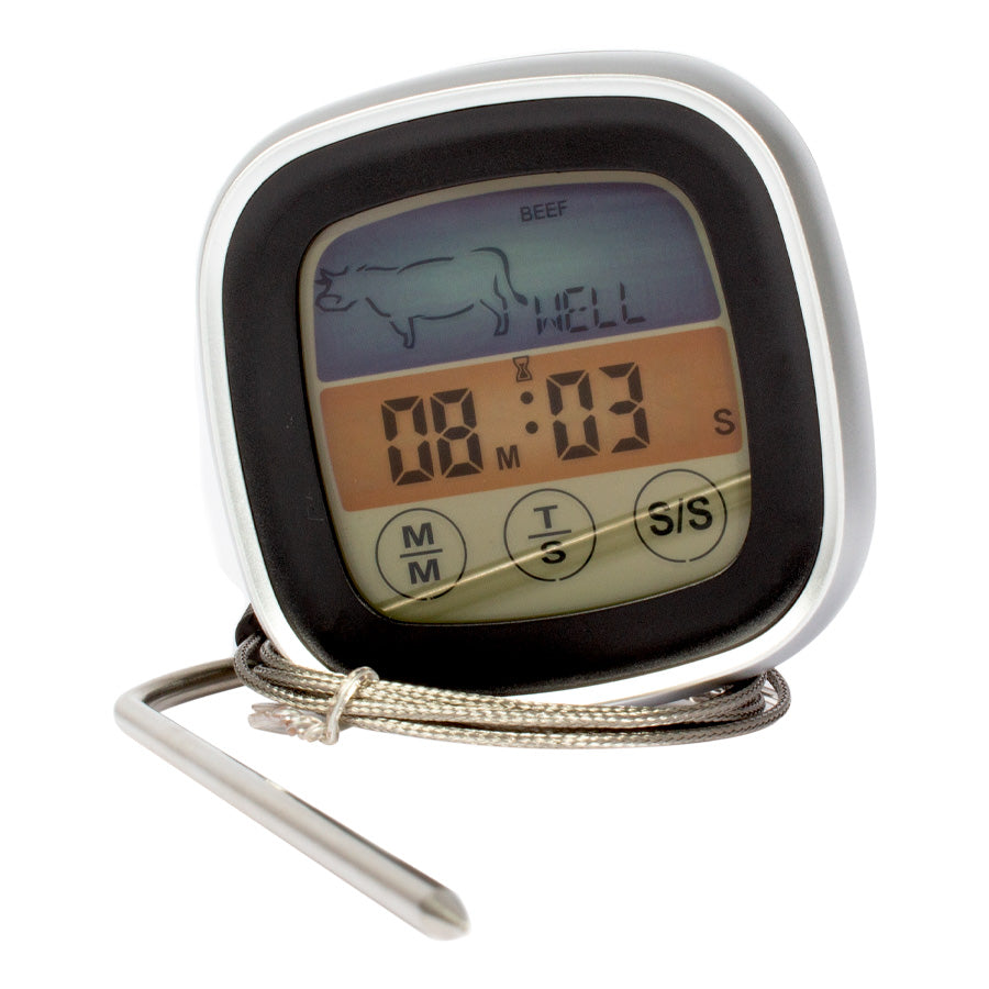 Termómetro Digital para Carne Sonda con Cable y Timer