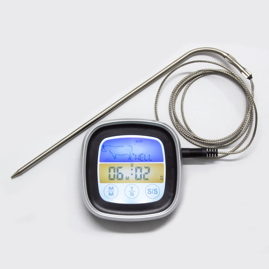 Termómetro Digital para Carne Sonda con Cable y Timer