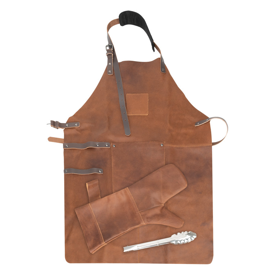 Set Asador de Cuero de Búfalo