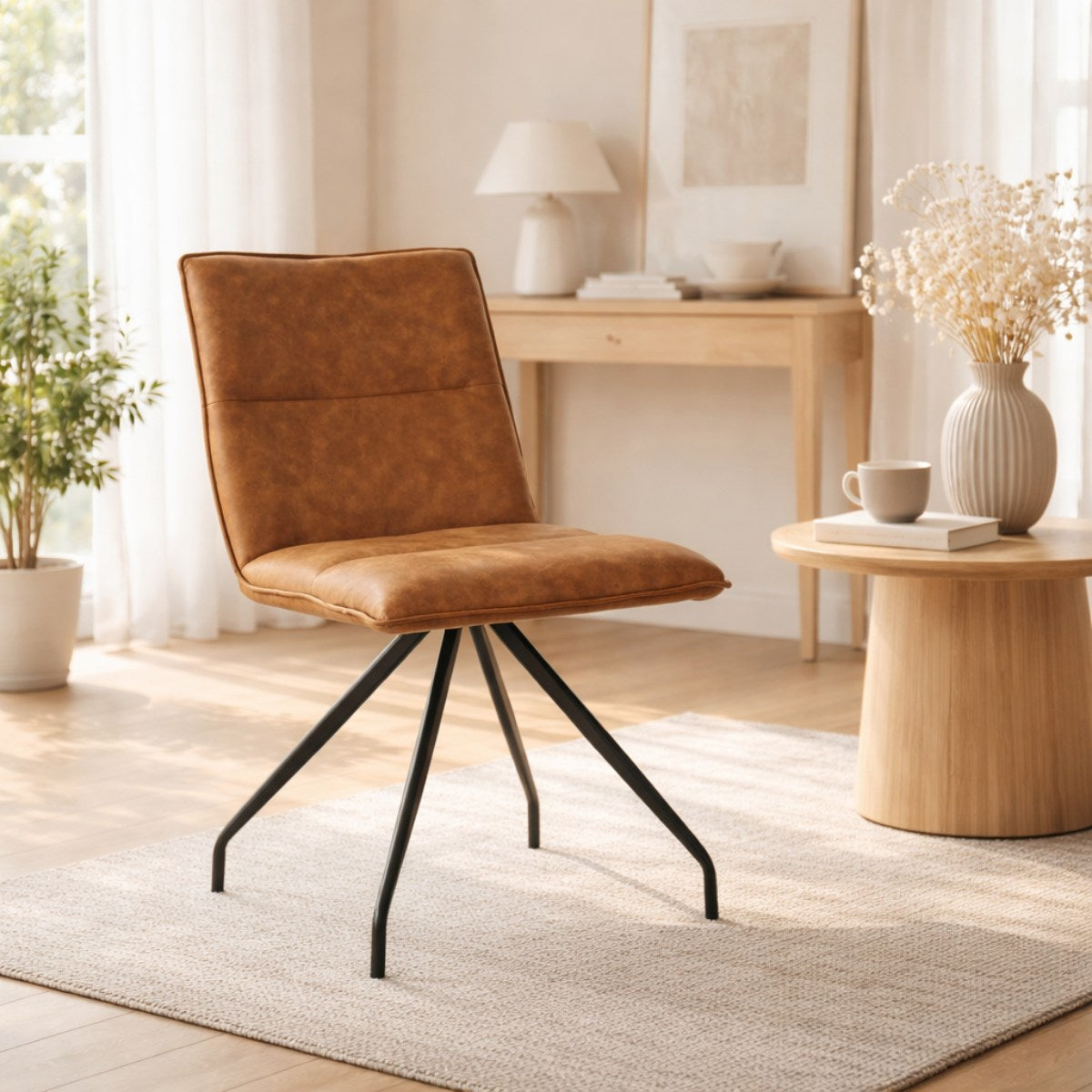 Silla Church caramelo Metal 50 x 105 x 70cm