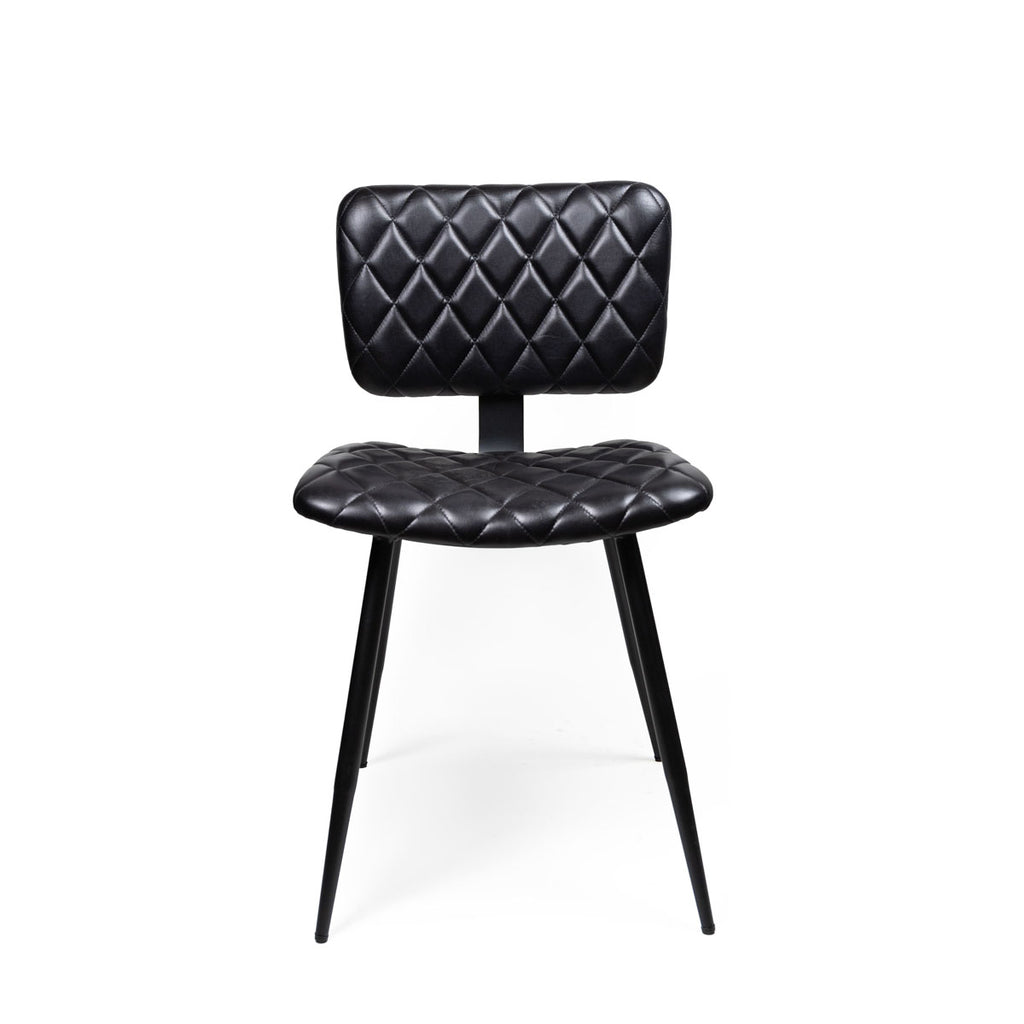 Silla Lisboa Cuero Full Grain Negro