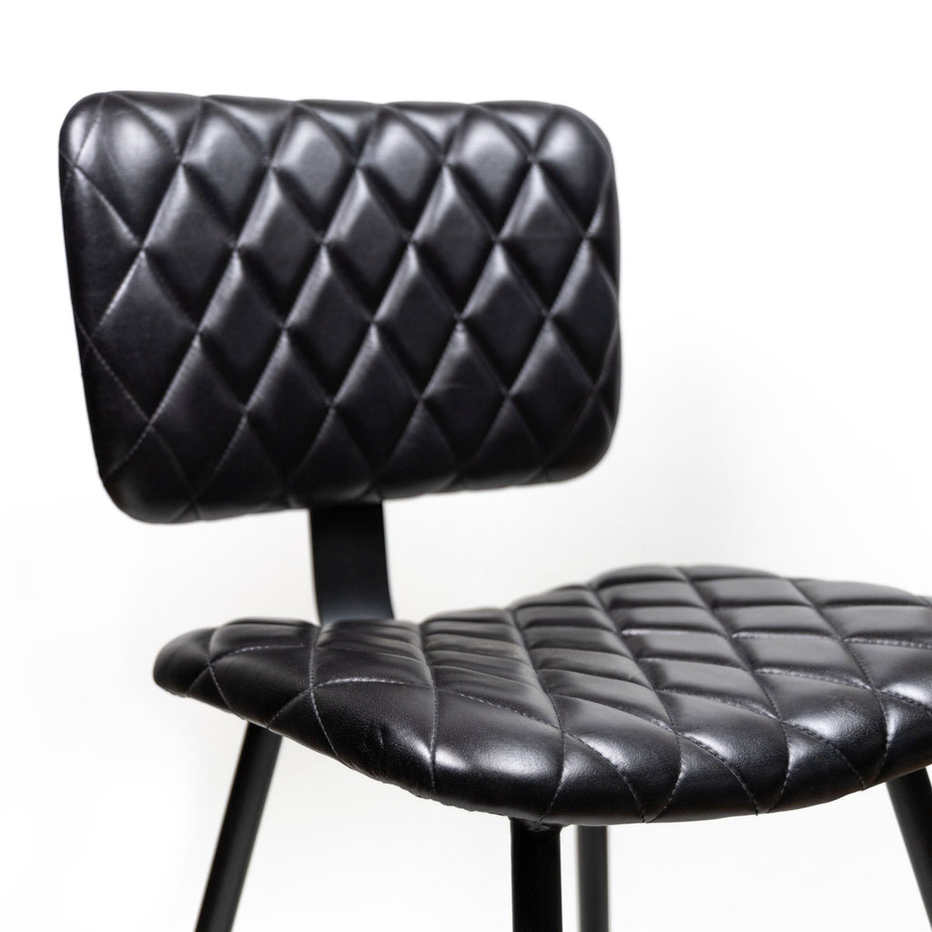 Silla Lisboa Cuero Full Grain Negro