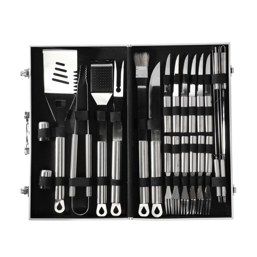 Deluxe BBQ Set Metálico de 24 piezas